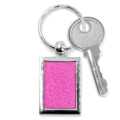 Neon Pink Color Texture Key Chain (rectangle) by SpinnyChairDesigns