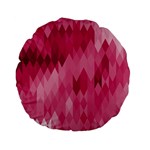 Blush Pink Geometric Pattern Standard 15  Premium Flano Round Cushions Front