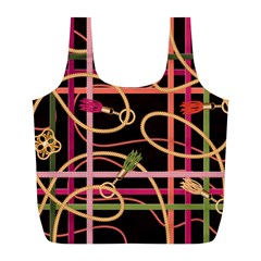 Checks Chain Pattern Full Print Recycle Bag (l) by designsbymallika