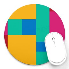 Squares  Round Mousepads by Sobalvarro