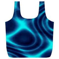 Blue Wave 2 Full Print Recycle Bag (xxl) by Sabelacarlos