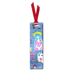 Blue Denim And Drawings Small Book Marks by snowwhitegirl