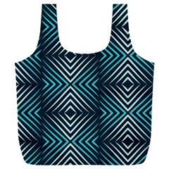 Blue Motif Design Full Print Recycle Bag (xxl) by tmsartbazaar