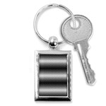 Geometrical blocks, rhombus black and white pattern Key Chain (Rectangle) Front