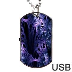 Fractal Web Dog Tag Usb Flash (one Side) by Sparkle