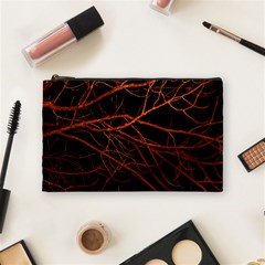 Dark Forest Scene Print Cosmetic Bag (medium) by dflcprintsclothing