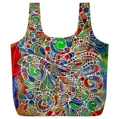 Pop Art - Spirals World 1 Full Print Recycle Bag (xl) by EDDArt