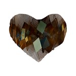 Digital Geometry Standard 16  Premium Flano Heart Shape Cushions Front