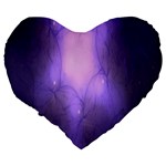Violet Spark Large 19  Premium Heart Shape Cushions Back