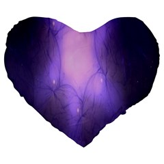 Violet Spark Large 19  Premium Heart Shape Cushions by Sparkle