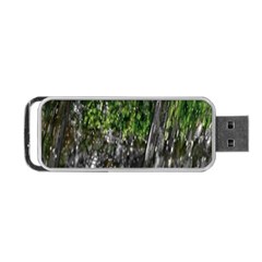 Green Glitter Squre Portable Usb Flash (two Sides) by Sparkle