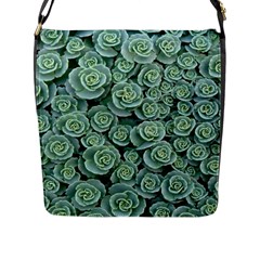 Realflowers Flap Closure Messenger Bag (l) by Sparkle