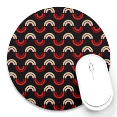 Fun Rainbow Stroke Round Mousepads by tmsartbazaar