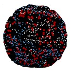 Multicolored Bubbles Motif Abstract Pattern Large 18  Premium Round Cushions Back