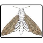 Surreal moth at night Double Sided Fleece Blanket (Medium)  58.8 x47.4  Blanket Front