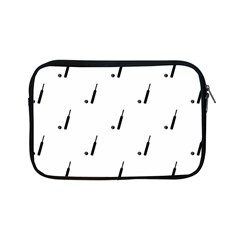Black And White Cricket Sport Motif Print Pattern Apple Ipad Mini Zipper Cases by dflcprintsclothing