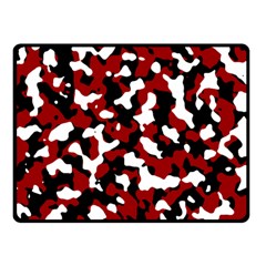 Camouflage Rouge/blanc Double Sided Fleece Blanket (small)  by kcreatif