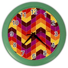 Geometric  Color Wall Clock by Sobalvarro