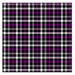 Asexual Pride Checkered Plaid Large Satin Scarf (square) by VernenInk