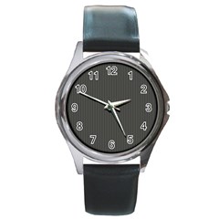 Beluga Grey & White - Round Metal Watch by FashionLane