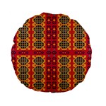 Shapes in retro colors2                                                          Standard 15  Premium Flano Round Cushion Front