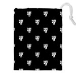 Man Head Caricature Drawing Pattern Drawstring Pouch (4XL) Front