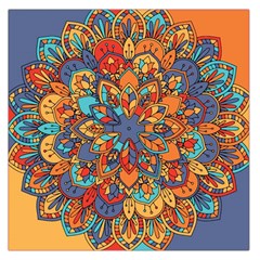 Mandala Pattern 5 Large Satin Scarf (square) by designsbymallika