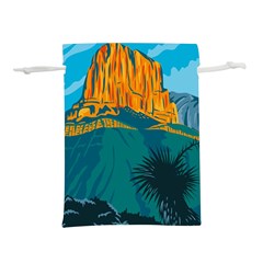 Guadalupe Mountains National Park With El Capitan Peak Texas United States Wpa Poster Art Color Lightweight Drawstring Pouch (m) by retrovectors