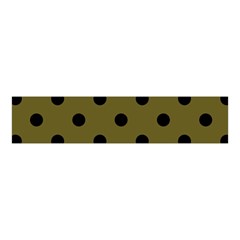 Large Black Polka Dots On Antique Bronze - Velvet Scrunchie by FashionLane