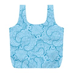 Blue Lines Pattern Full Print Recycle Bag (l) by designsbymallika