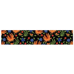 Orange Flowers Pattern Small Flano Scarf by designsbymallika