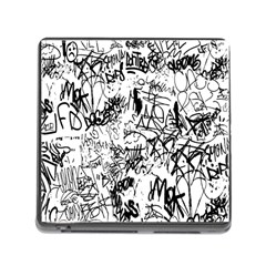 Black And White Graffiti Abstract Collage Memory Card Reader (square 5 Slot) by dflcprintsclothing