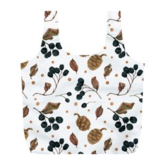 Pine Cones Love Christmas Candles Full Print Recycle Bag (l) by designsbymallika