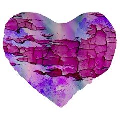 Background Crack Art Abstract Large 19  Premium Heart Shape Cushions by Mariart