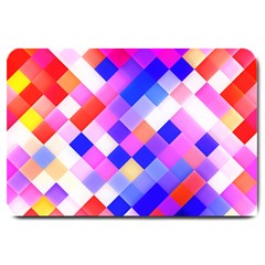 Squares Pattern Geometric Seamless Large Doormat  by Dutashop