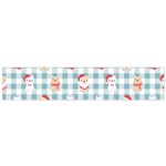 Checks Pattern With Christmas Animals Small Flano Scarf Back