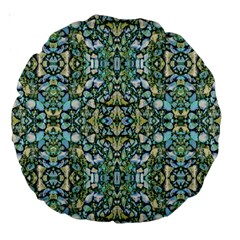 Stones Ornament Mosaic Print Pattern Large 18  Premium Round Cushions by dflcprintsclothing