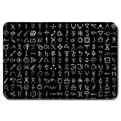 Alchemical Symbols - Collected Inverted Large Doormat  by WetdryvacsLair