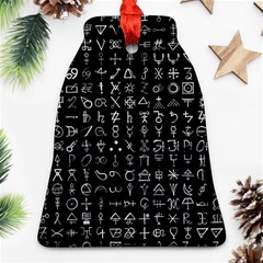 Alchemical Symbols - Collected Inverted Bell Ornament (two Sides) by WetdryvacsLair