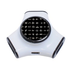 Electrical Symbols Callgraphy Short Run Inverted 3-port Usb Hub by WetdryvacsLair