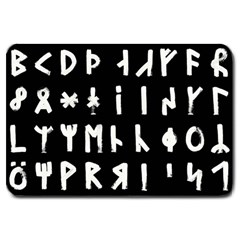 Complete Dalecarlian Rune Set Inverted Large Doormat  by WetdryvacsLair