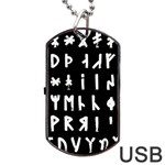 Complete Dalecarlian Rune Set Inverted Dog Tag USB Flash (Two Sides) Front
