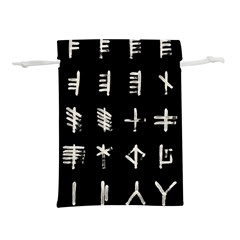 Ogham Rune Set Complete Inverted Lightweight Drawstring Pouch (l) by WetdryvacsLair
