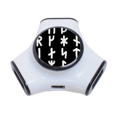 Younger Futhark Rune Set Collected Inverted 3-port Usb Hub by WetdryvacsLair