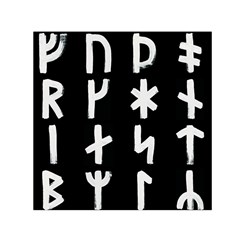 Younger Futhark Rune Set Collected Inverted Small Satin Scarf (square) by WetdryvacsLair