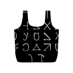 Heinrich Cornelius Agrippa Of Occult Philosophy 1651 Angelic Alphabet Or Celestial Writing Collected Inverted Full Print Recycle Bag (s) by WetdryvacsLair