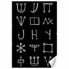 Heinrich Cornelius Agrippa Of Occult Philosophy 1651 Malachim Alphabet Collected Inverted Square Canvas 20  X 30  by WetdryvacsLair