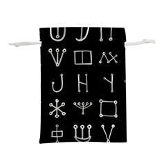 Heinrich Cornelius Agrippa Of Occult Philosophy 1651 Malachim Alphabet Collected Inverted Square Lightweight Drawstring Pouch (l) by WetdryvacsLair