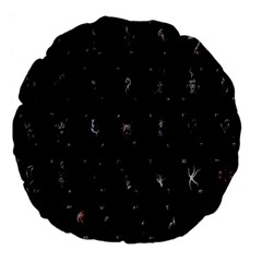 Brush And Ink Card Sequence Collected Large 18  Premium Flano Round Cushions by WetdryvacsLair