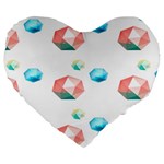 Diamonds Large 19  Premium Heart Shape Cushions Front